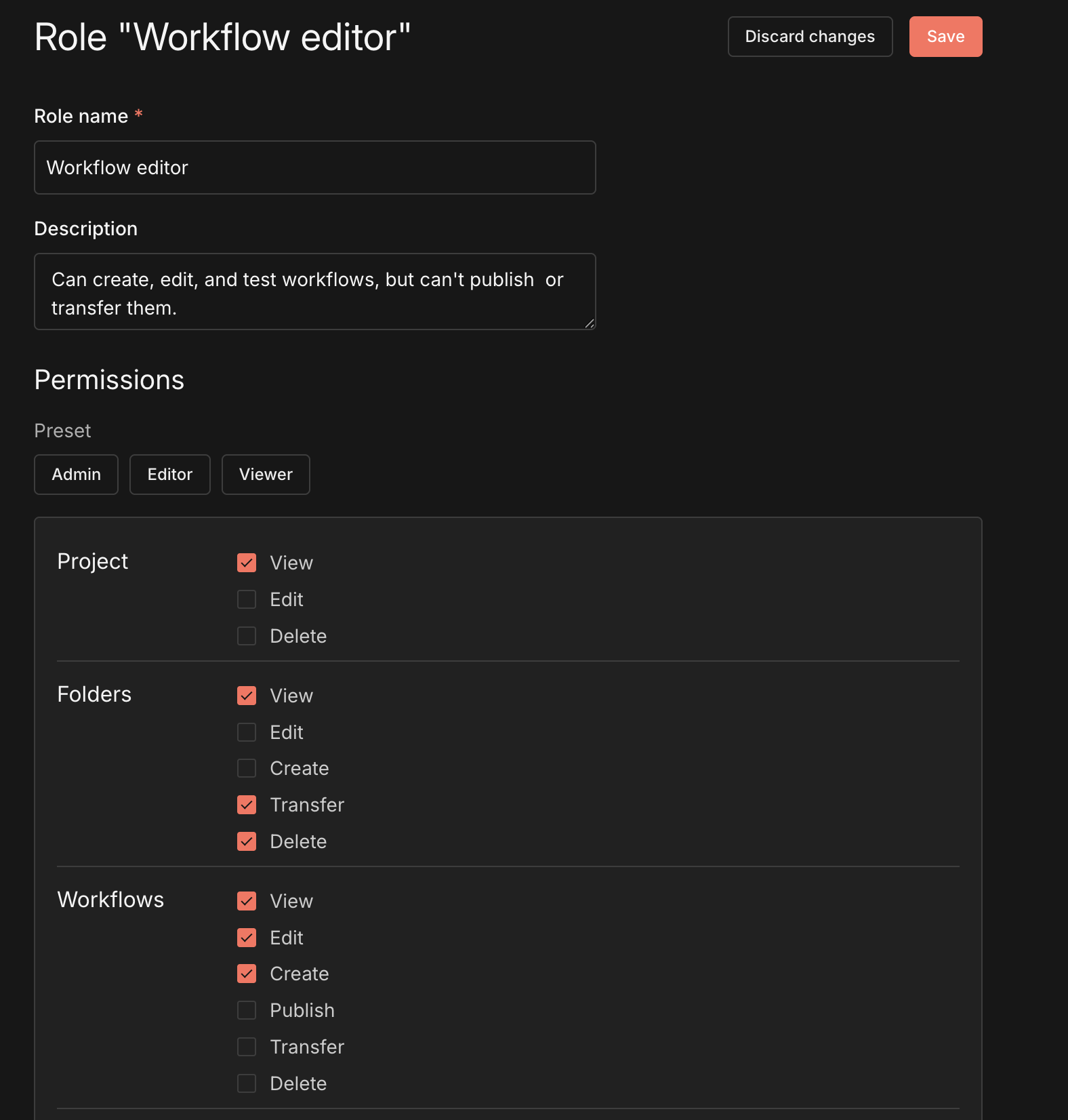 Custom Project Roles